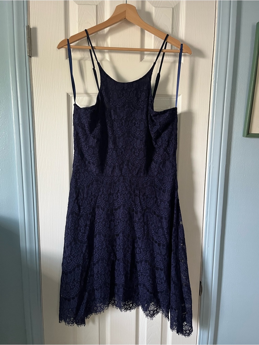 Love Tree Navy Blue Lace Mini Dress